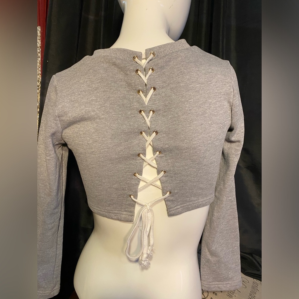 Lace up long sleeve shirt
